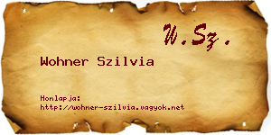 Wohner Szilvia névjegykártya